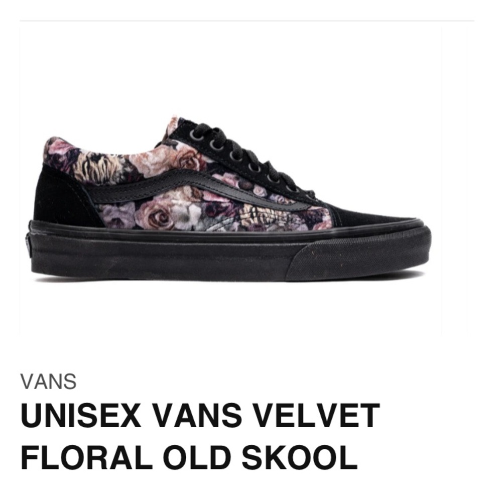 Unisex Vans Velvet Floral Old Skool. Men’s 7.5 Women’s 9.0 NWOB